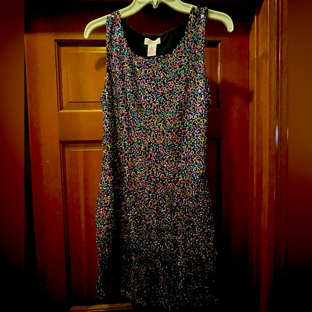 Candies multi colored sequin dress